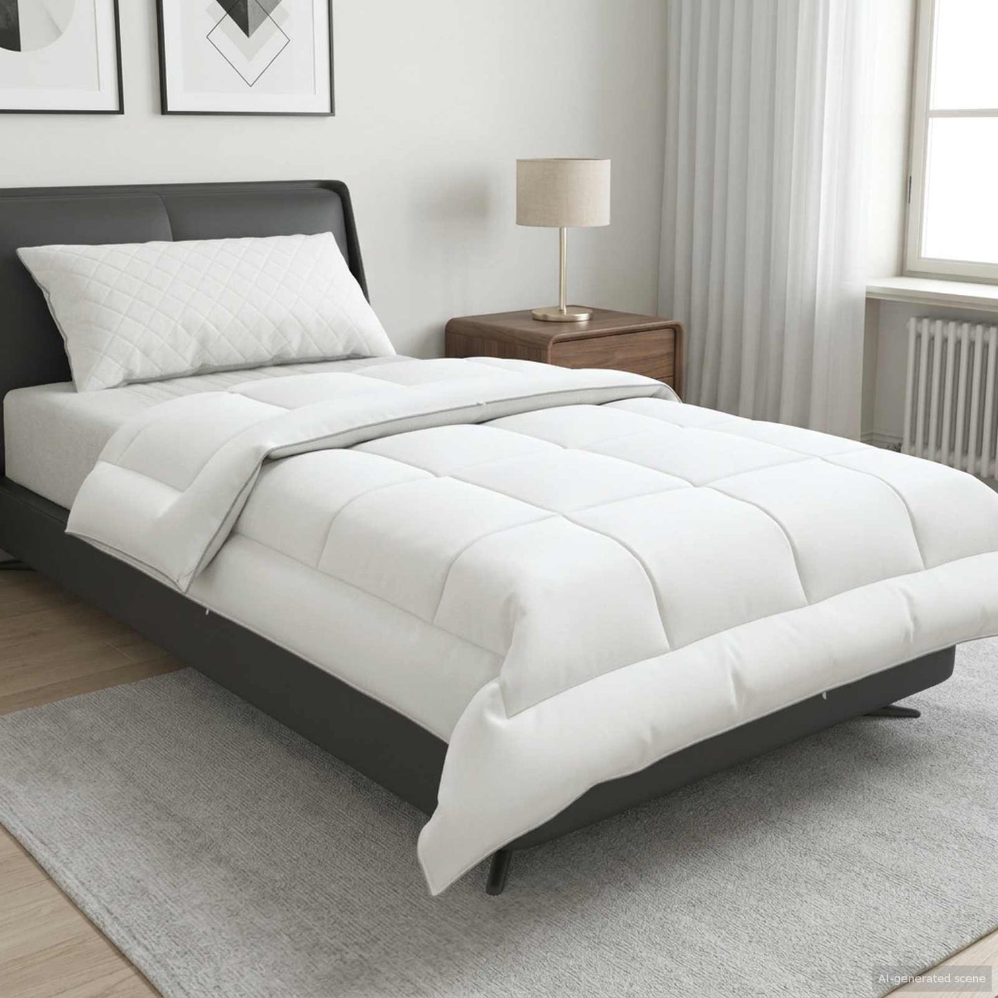 vidaXL Πάπλωμα TRIER 137x200 εκ. Καλοκαίρι 140 GSM Λευκό Υποαλλεργικό