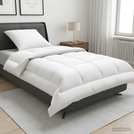 vidaXL Σέτ Παπλώματος και Μαξιλαριού 2 τμχ. 135x200 εκ Καλοκαίρι Μαλλί