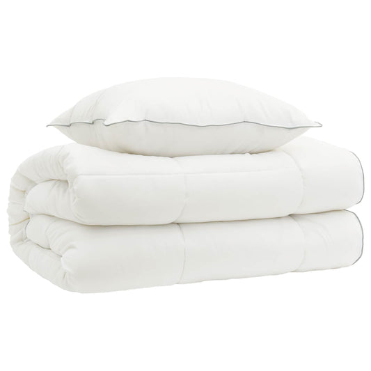 vidaXL Σέτ Παπλώματος και Μαξιλαριού 2 τμχ. 137x200 εκ. 4 Εποχές Μαλλί