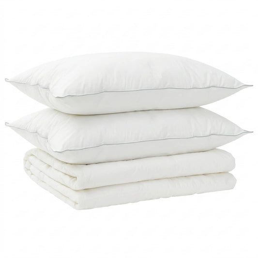 vidaXL Σέτ Παπλώματος και Μαξιλαριού 3 τμχ. 200x240 εκ Καλοκαίρι Μαλλί