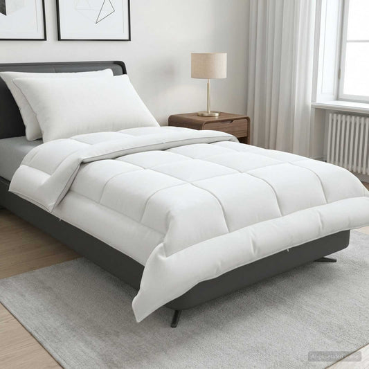 vidaXL Σέτ Παπλώματος και Μαξιλαριού 3 τμχ. 140x220 εκ Καλοκαίρι Μαλλί