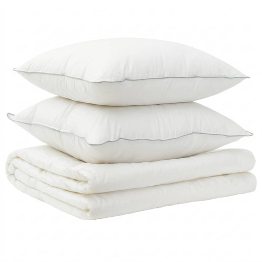 vidaXL Σέτ Παπλώματος και Μαξιλαριού 3 τμχ. 220x240 εκ Καλοκαίρι Μαλλί