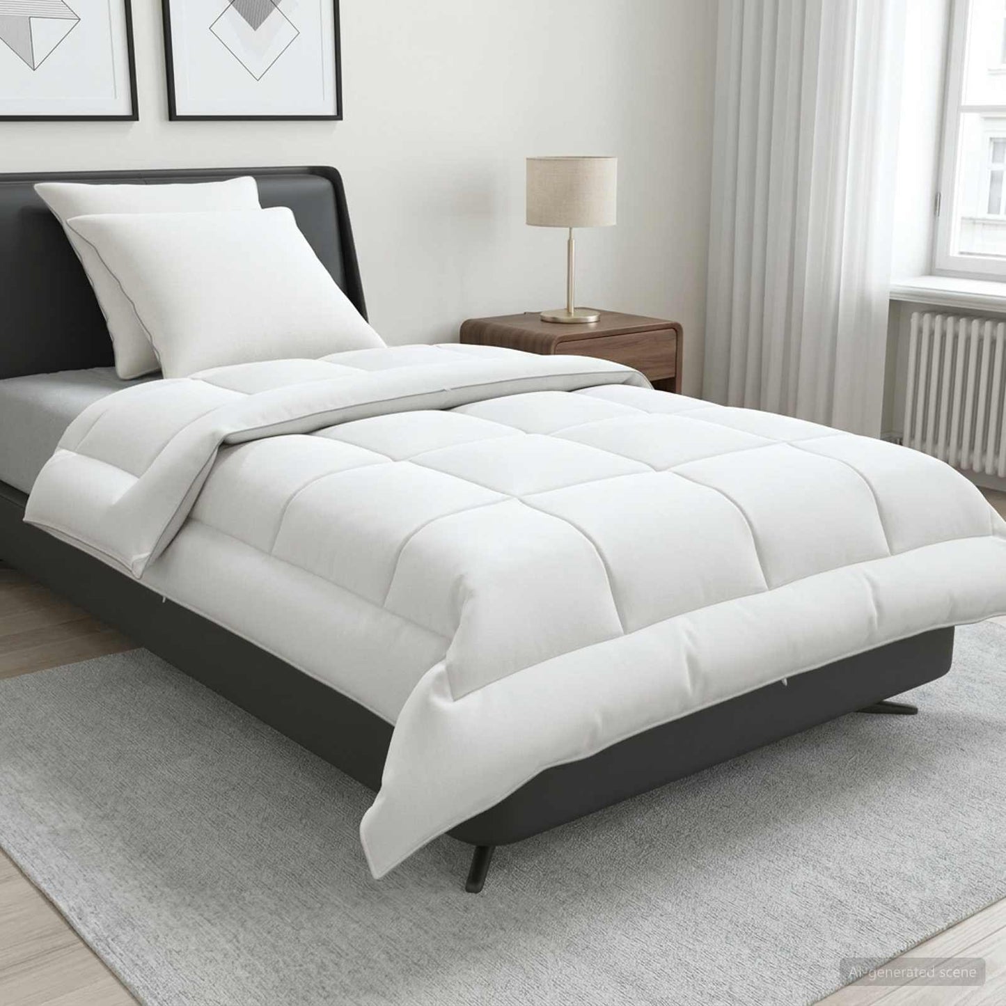 vidaXL Σέτ Παπλώματος και Μαξιλαριού 3 τμχ. 140x220 εκ Καλοκαίρι Μαλλί