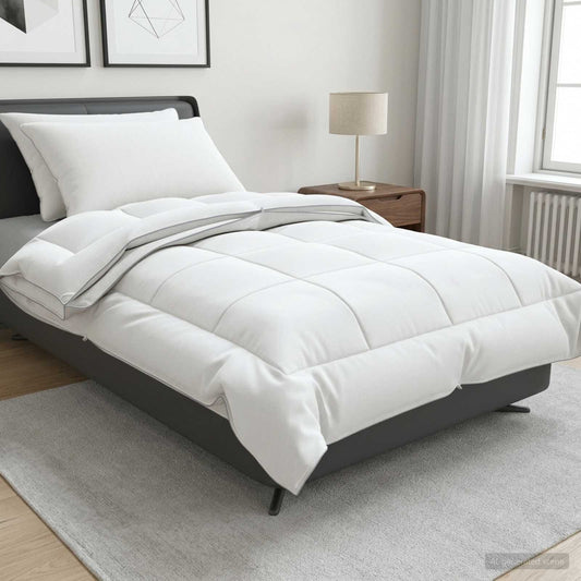 vidaXL Σέτ Παπλώματος και Μαξιλαριού 3 τμχ. 155x220 εκ 4 Εποχές Μαλλί