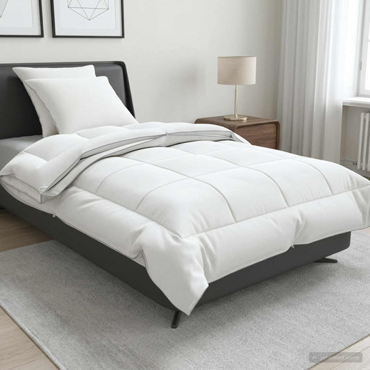 vidaXL Σέτ Παπλώματος και Μαξιλαριού 3 τμχ. 155x220 εκ 4 Εποχές Μαλλί