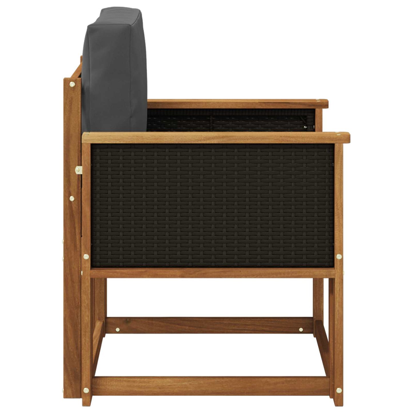 vidaXL Μεσαίος καναπές εξωτερικού χώρου Στερεό Ξύλο Ακακίας Φυσικό