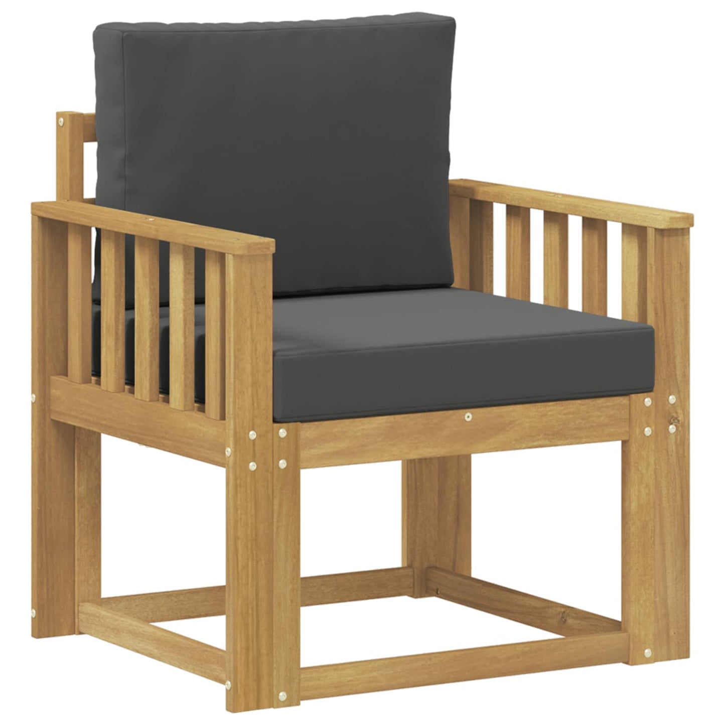 vidaXL 2 Τεμάχιο Σειρά Καναπέ Εξωτερικού Πολυεστέρας Λευκό και Ανθρακί