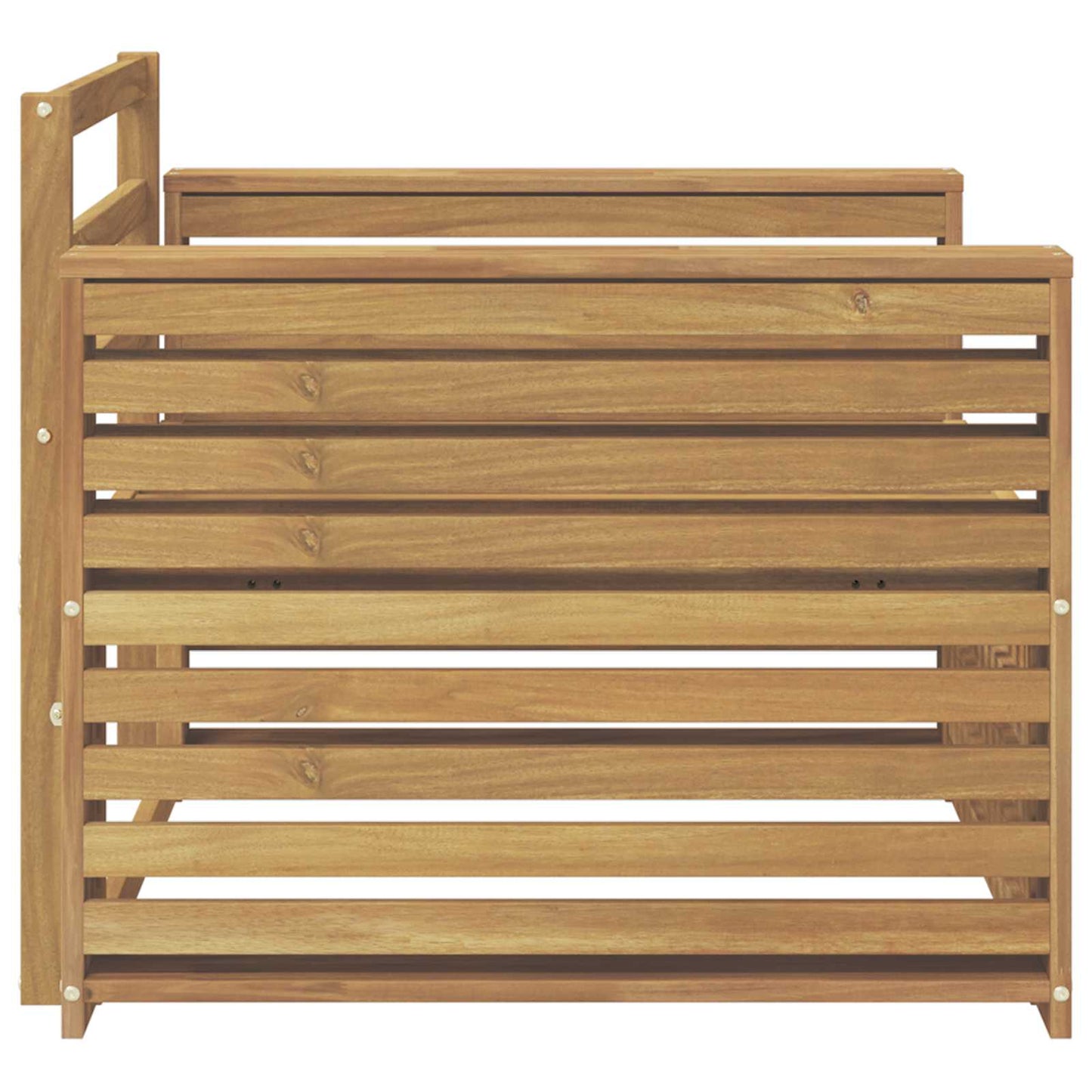 vidaXL Εξωτερικός καναπές Στερεό Ξύλο Ακακίας Λευκό