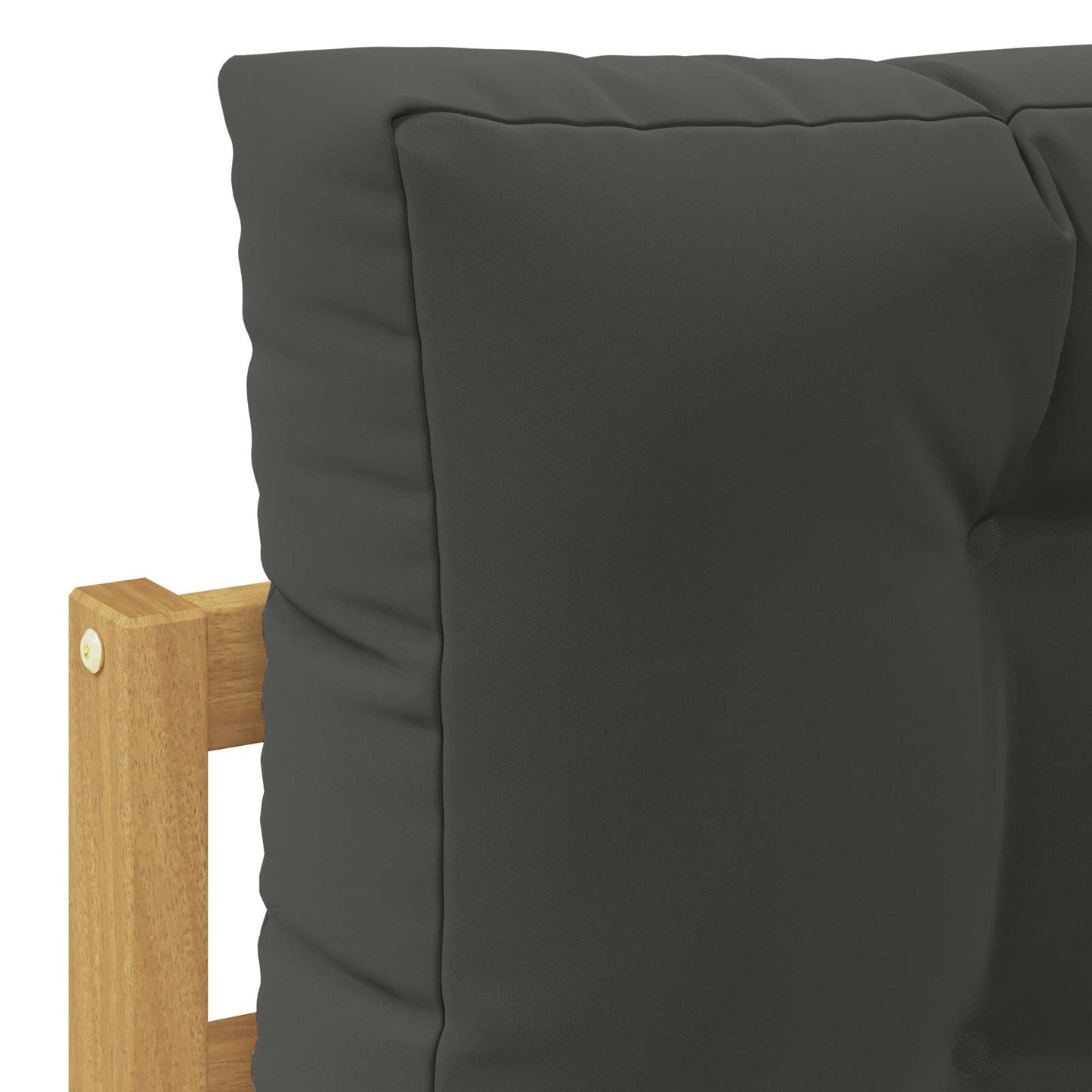 vidaXL Εξωτερικός καναπές Πολυεστέρας Άσπρο και Ανθρακί