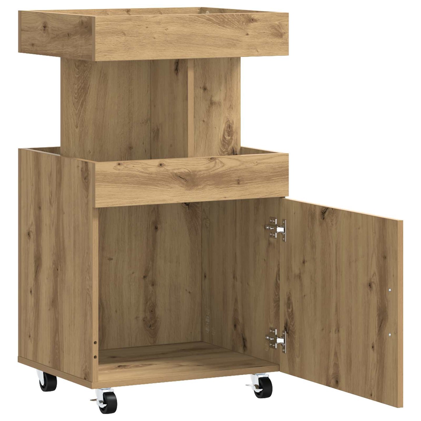 vidaXL Καρότσι μπαρ Artisan Δρυς 50 x 41 x 89 cm Επεξεργασμένο Ξύλο
