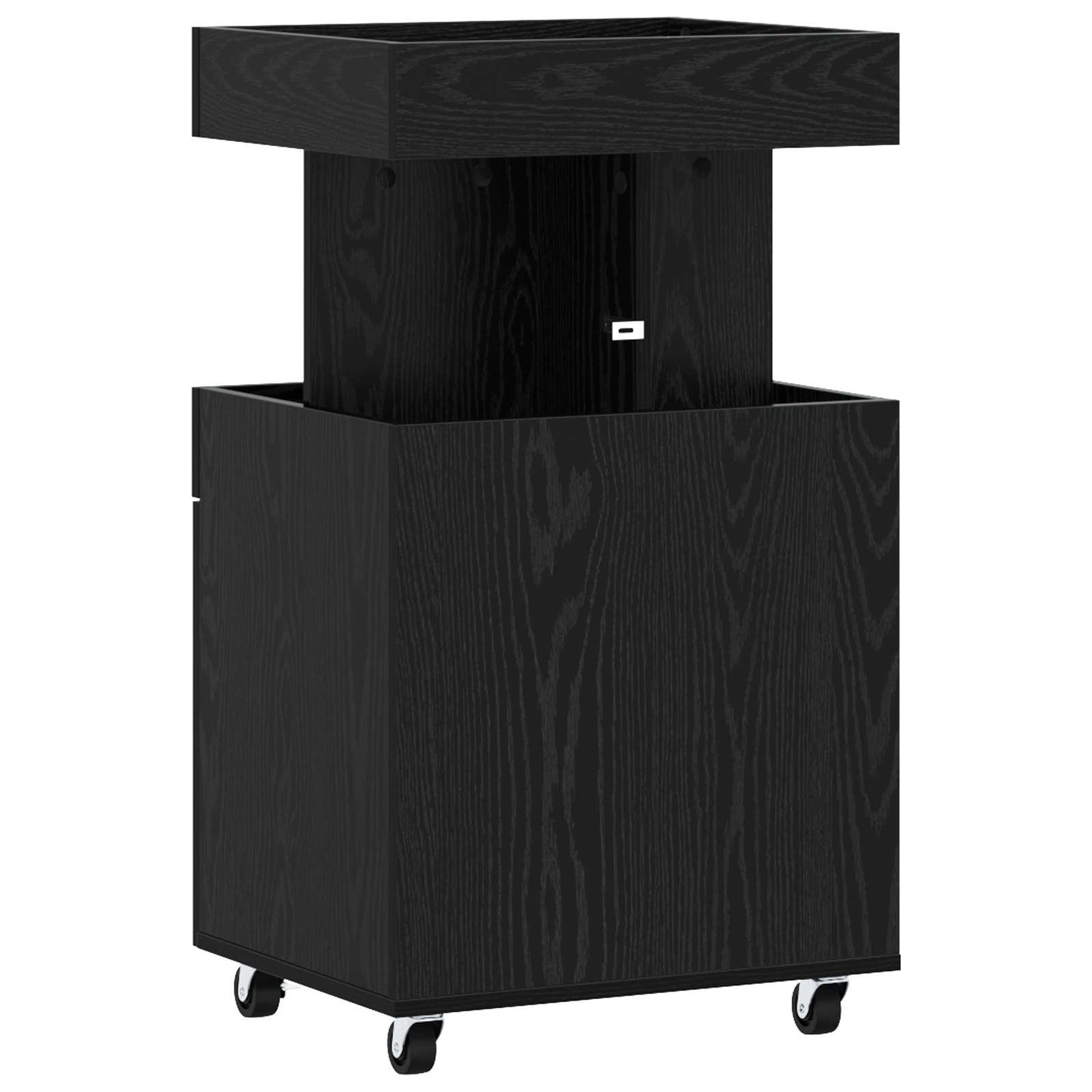 vidaXL Καρότσι μπαρ Μαύρη Δρυς 50 x 41 x 89 cm Επεξεργασμένο Ξύλο