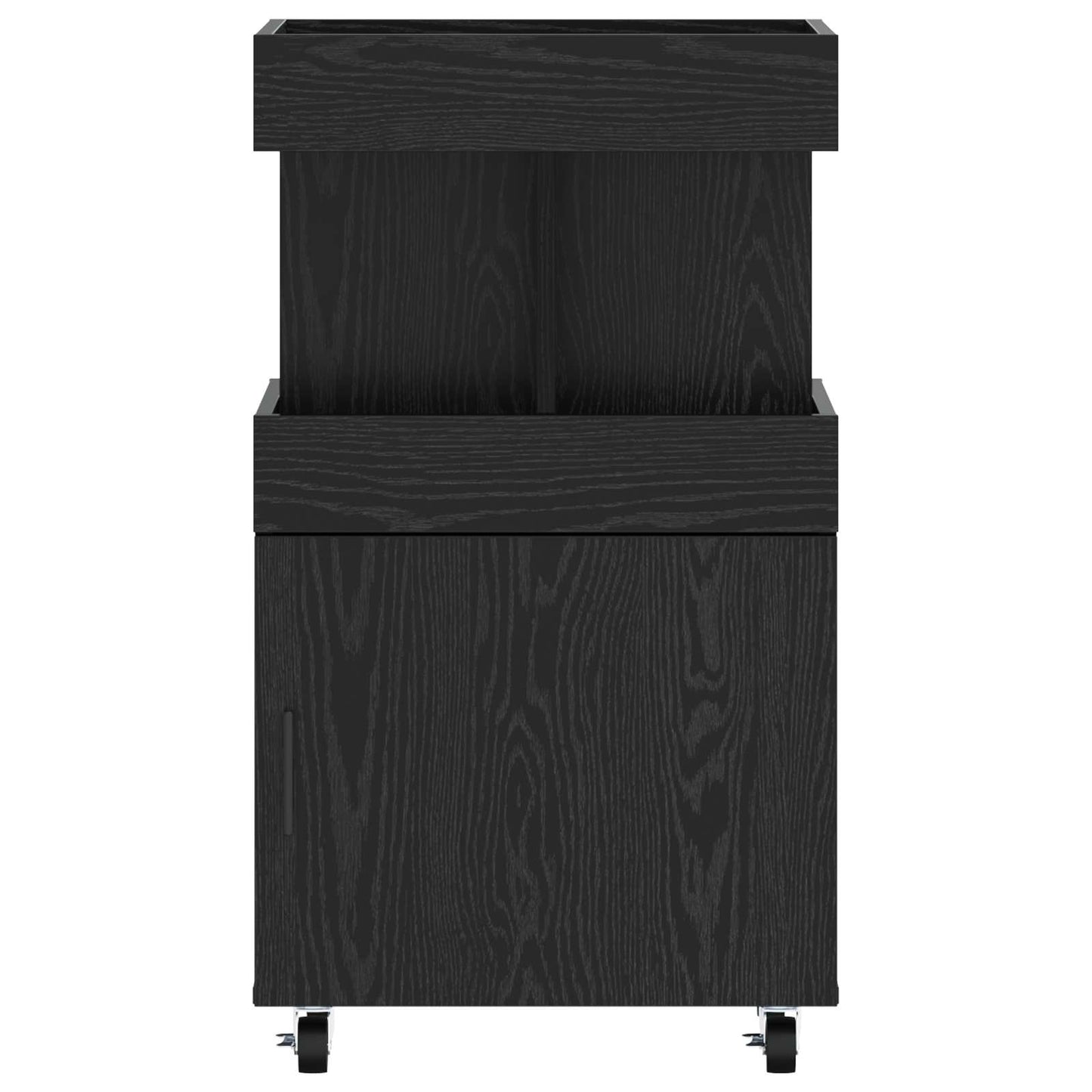 vidaXL Καρότσι μπαρ Μαύρη Δρυς 50 x 41 x 89 cm Επεξεργασμένο Ξύλο