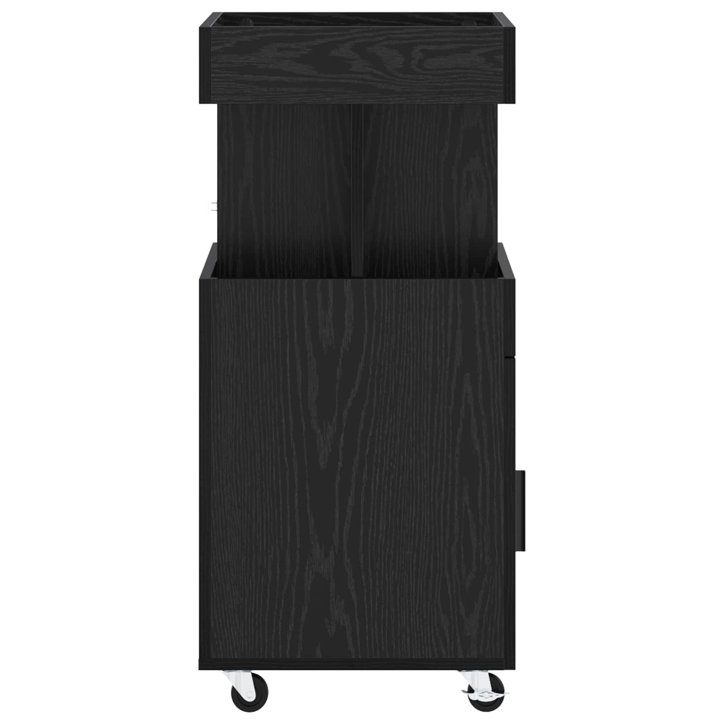 vidaXL Καρότσι μπαρ Μαύρη Δρυς 50 x 41 x 89 cm Επεξεργασμένο Ξύλο