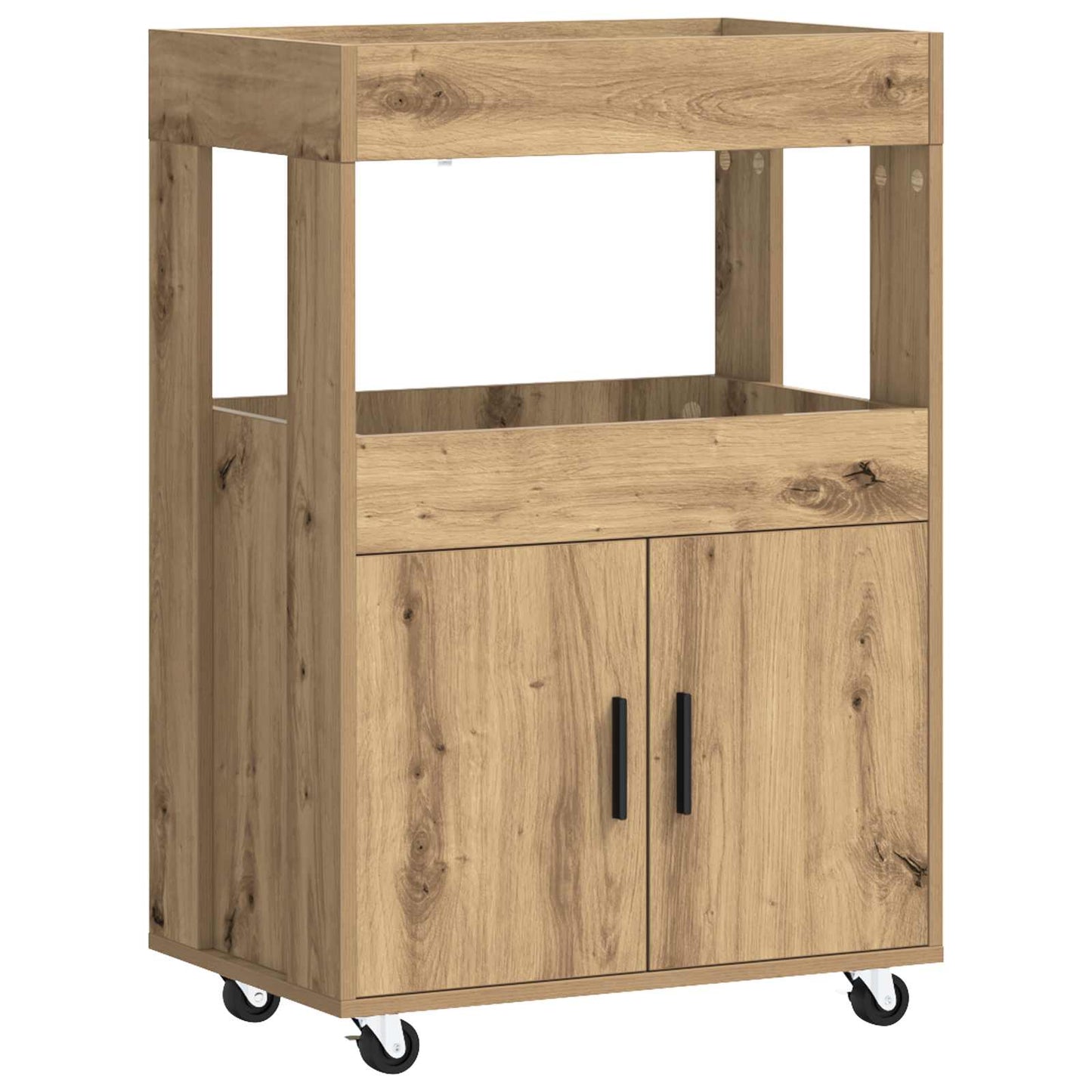 vidaXL Καλάθι Μπαρ Artisan Δρυς 60 x 39.5 x 89 εκ. Επεξεργασμένο Ξύλο