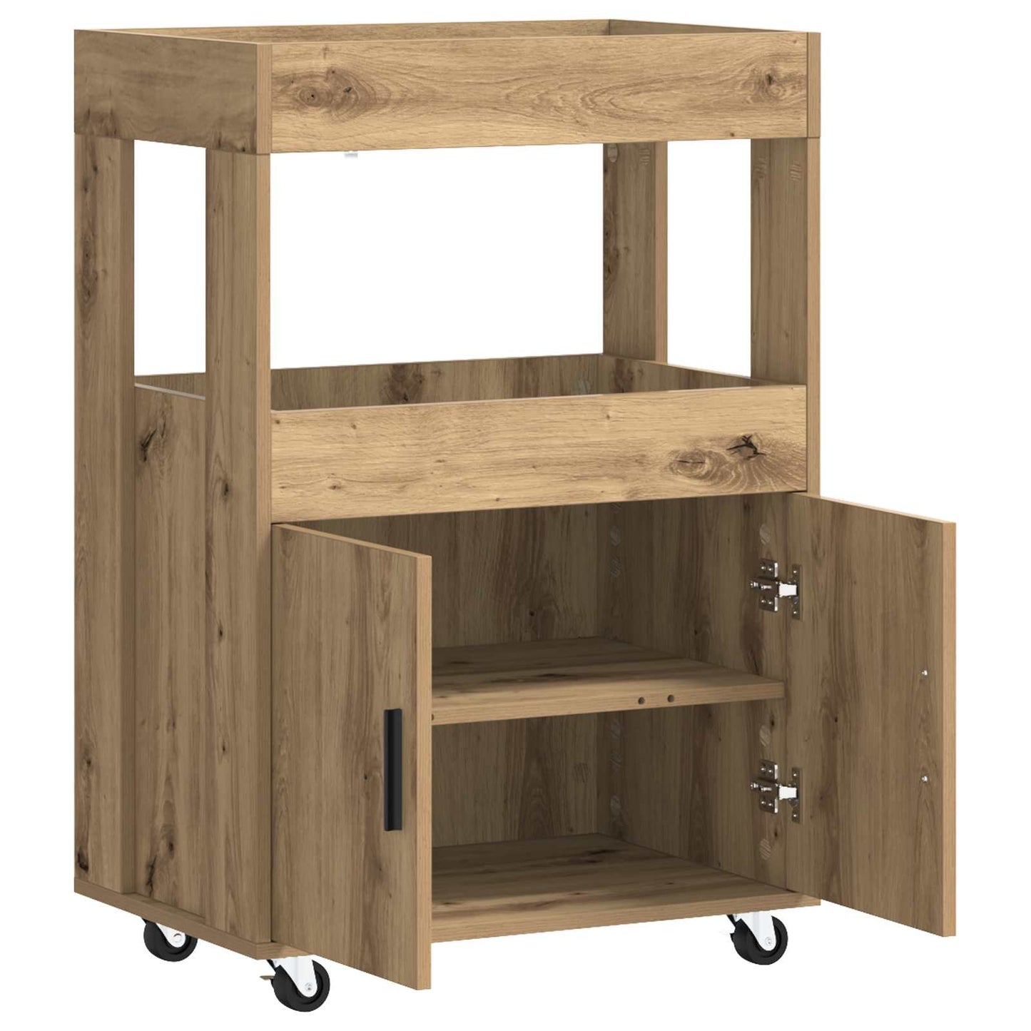 vidaXL Καλάθι Μπαρ Artisan Δρυς 60 x 39.5 x 89 εκ. Επεξεργασμένο Ξύλο