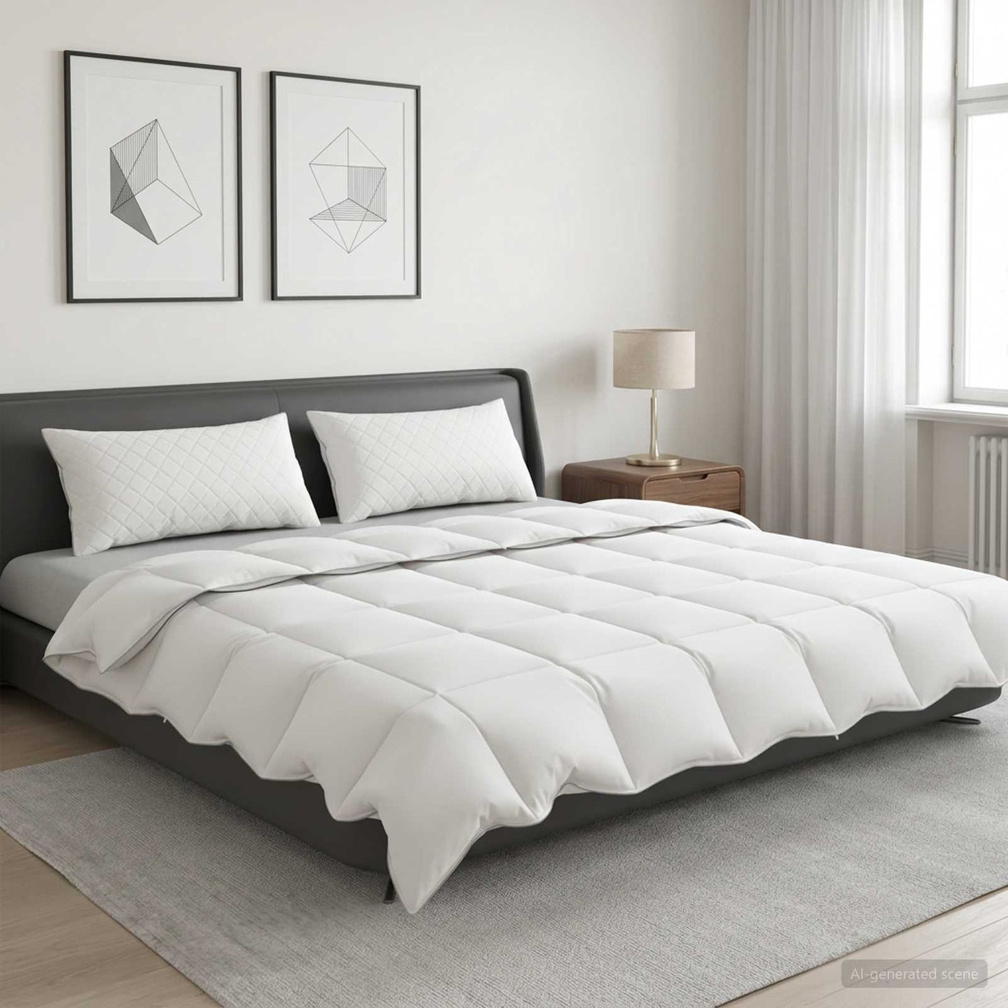 vidaXL Σετ πάπλωμα 90% χήνας FULDA 3 τμχ. 200 x 200 cm Καλοκαίρι Λευκό