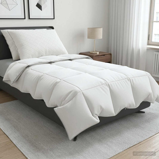 vidaXL Σετ πάπλωμα 90% χήνας FULDA 3 τμχ. 140 x 220 cm Καλοκαίρι Λευκό