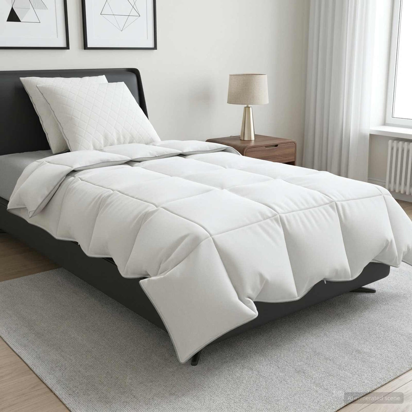 vidaXL Σετ πάπλωμα 90% χήνας FULDA 3 τμχ. 155 x 220 cm Καλοκαίρι Λευκό
