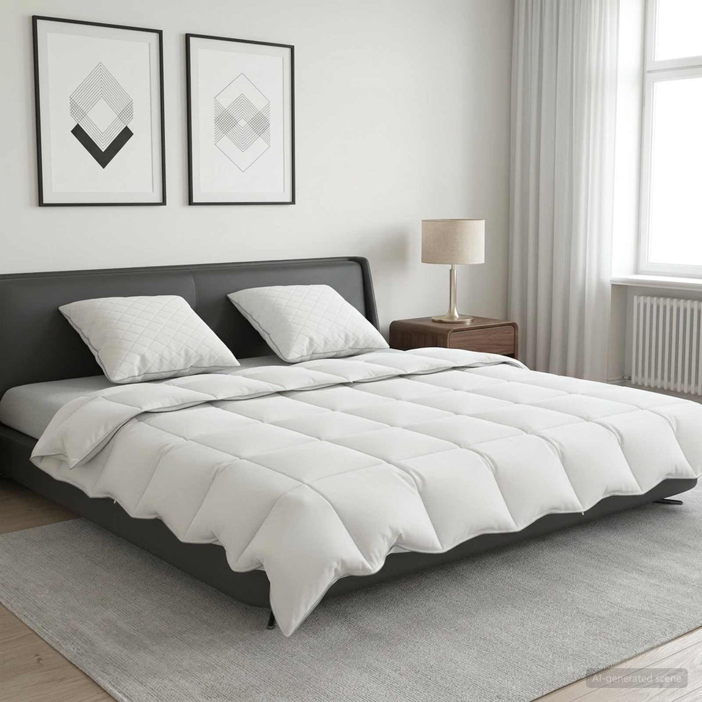 vidaXL Σετ πάπλωμα 90% χήνας FULDA 3 τμχ. 200 x 220 cm Καλοκαίρι Λευκό