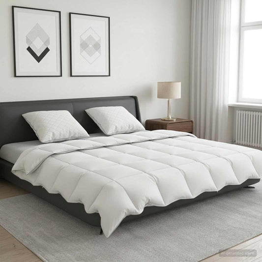 vidaXL Σετ πάπλωμα 90% χήνας FULDA 3 τμχ. 220 x 240 cm Καλοκαίρι Λευκό