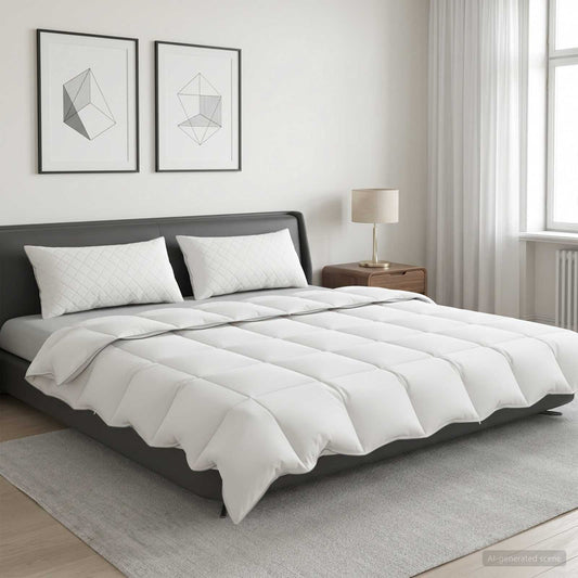 vidaXL Σετ πάπλωμα 90% χήνας FULDA 3 τμχ. 220 x 260 cm Καλοκαίρι Λευκό