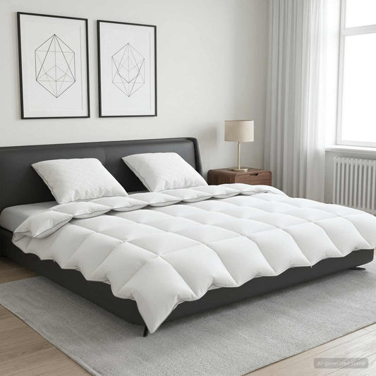 vidaXL Σετ πάπλωμα 90% χήνας FULDA 3 τμχ. 200 x 200 cm Χειμώνας Λευκό