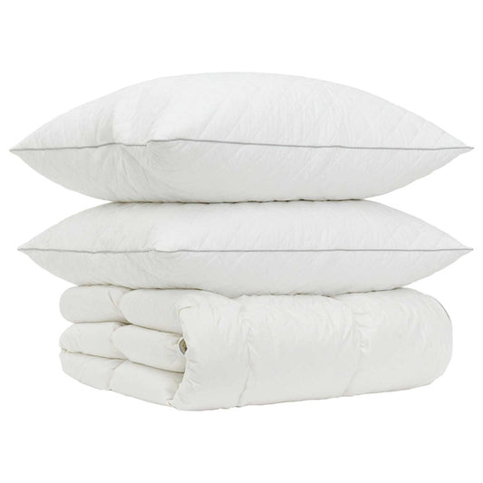 vidaXL Σετ πάπλωμα 90% χήνας FULDA 3 τμχ. 155 x 220 cm Χειμώνας Λευκό