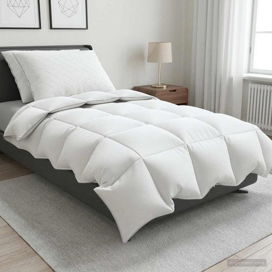 vidaXL Σετ πάπλωμα 90% χήνας FULDA 3 τμχ. 155 x 220 cm Χειμώνας Λευκό