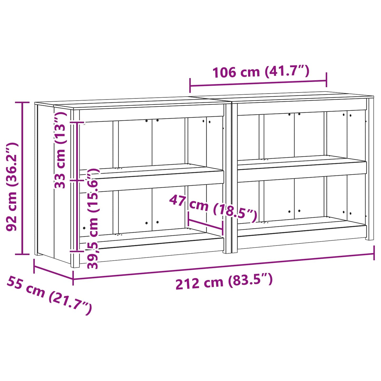 vidaXL Ντουλάπι Κουζίνας Εξωτερικού Χώρου MEPPEL 2 pcs Φυσικός Δούγλας