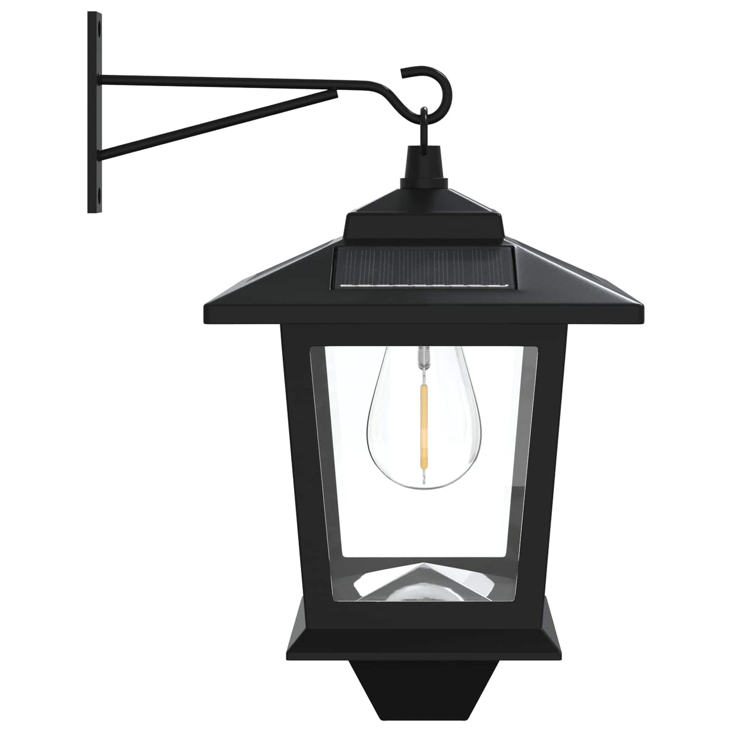 vidaXL Φωτιστικό Τοίχου with LED Bulb 2 τμχ. Μαύρο 19 x 14 x 25 εκ