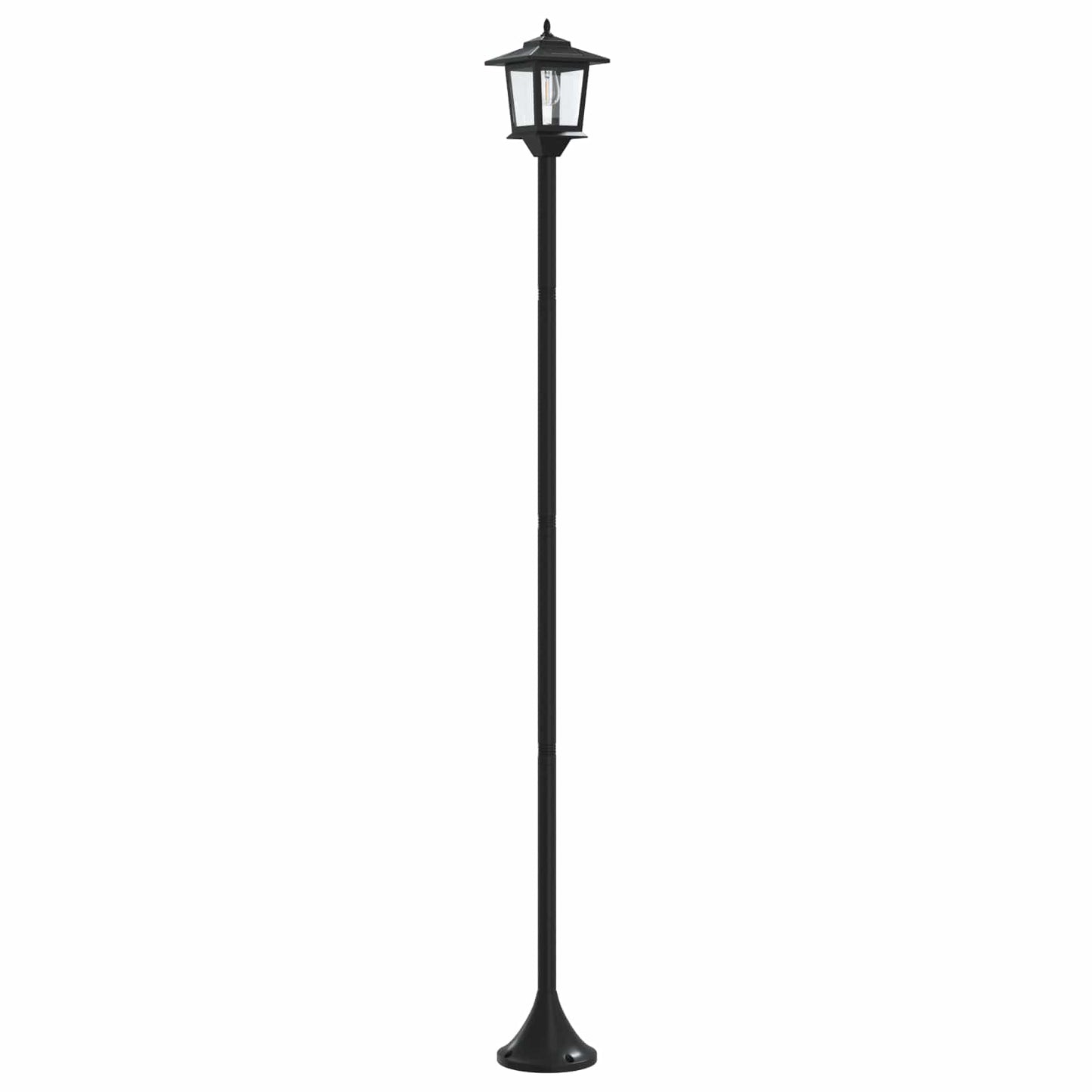 vidaXL Σετ Στύλων Λαμπτήρα with LED Bulb 2 τμχ. Μαύρο 16 x 16 x 156 εκ