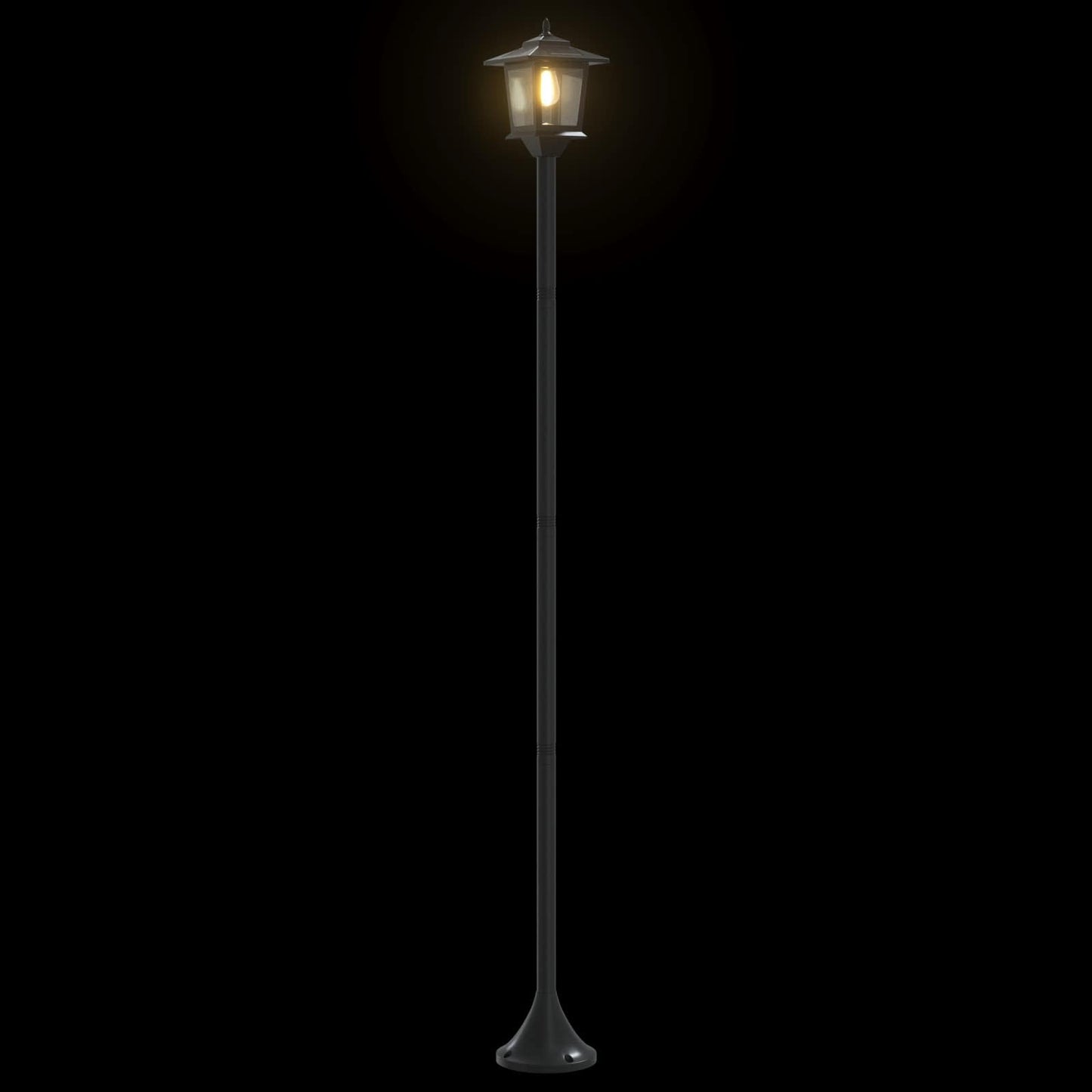 vidaXL Σετ Στύλων Λαμπτήρα with LED Bulb 2 τμχ. Μαύρο 16 x 16 x 156 εκ