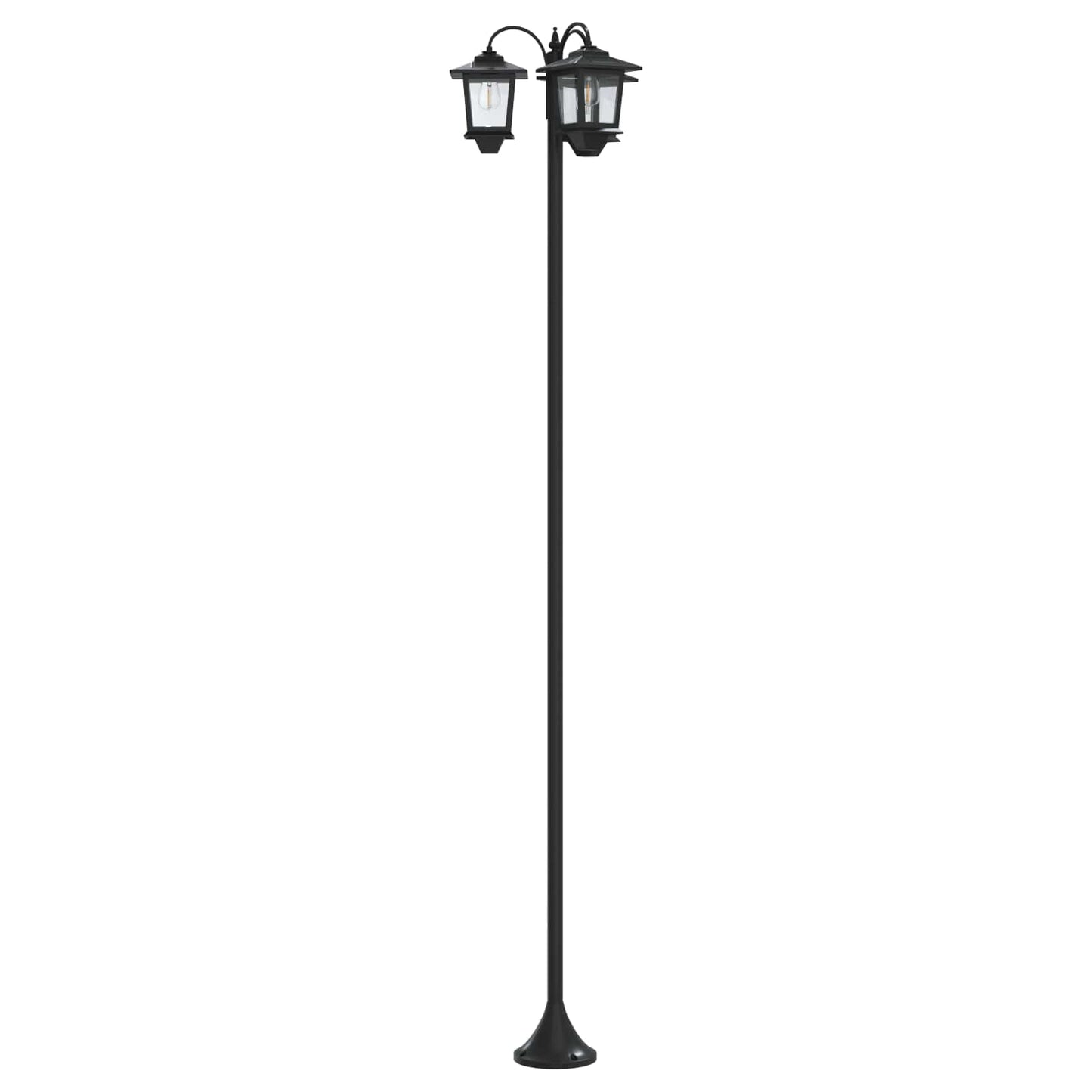 vidaXL Φανάρι 3-κεφαλών Μαύρο 16 x 16 x 187 cm Αλουμίνιο και ABS