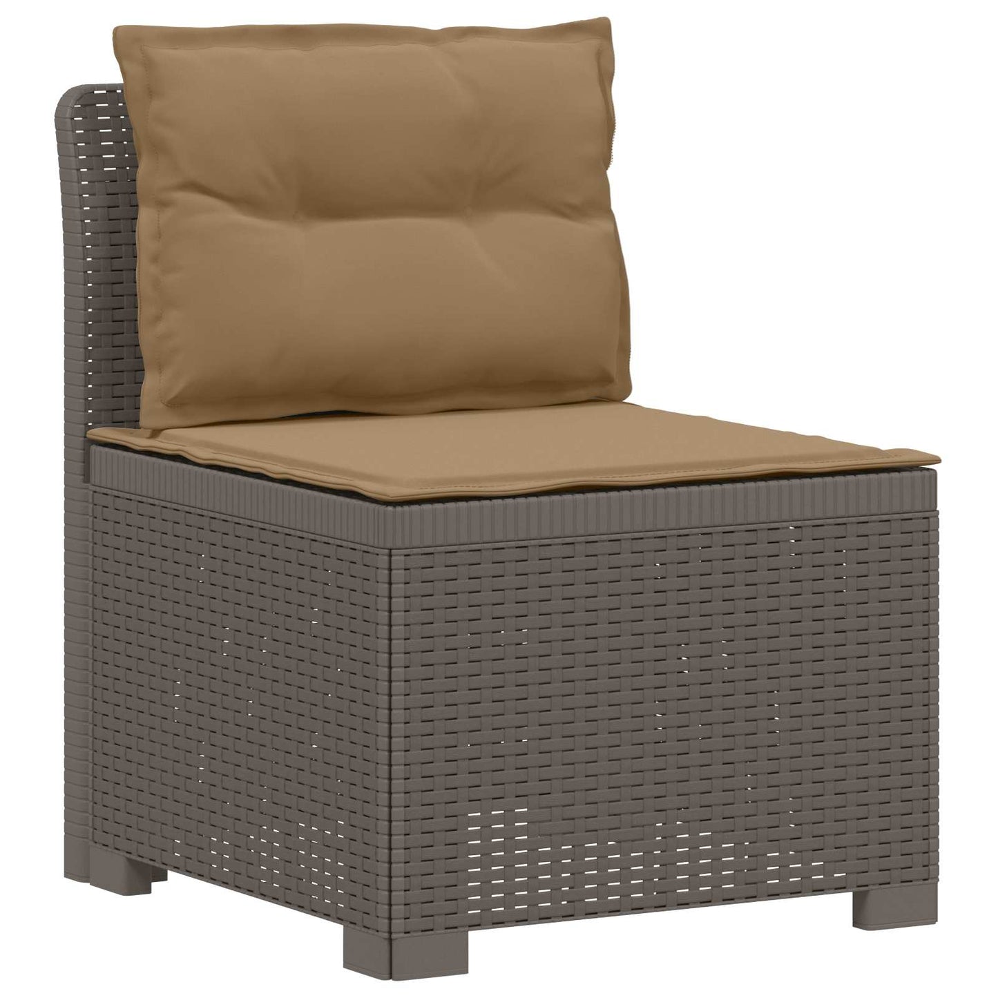 vidaXL Καθιστικό Κήπου 4 Θέσεων με Μαξιλάρια από Ρατάν PP Ανοιχτό γκρι