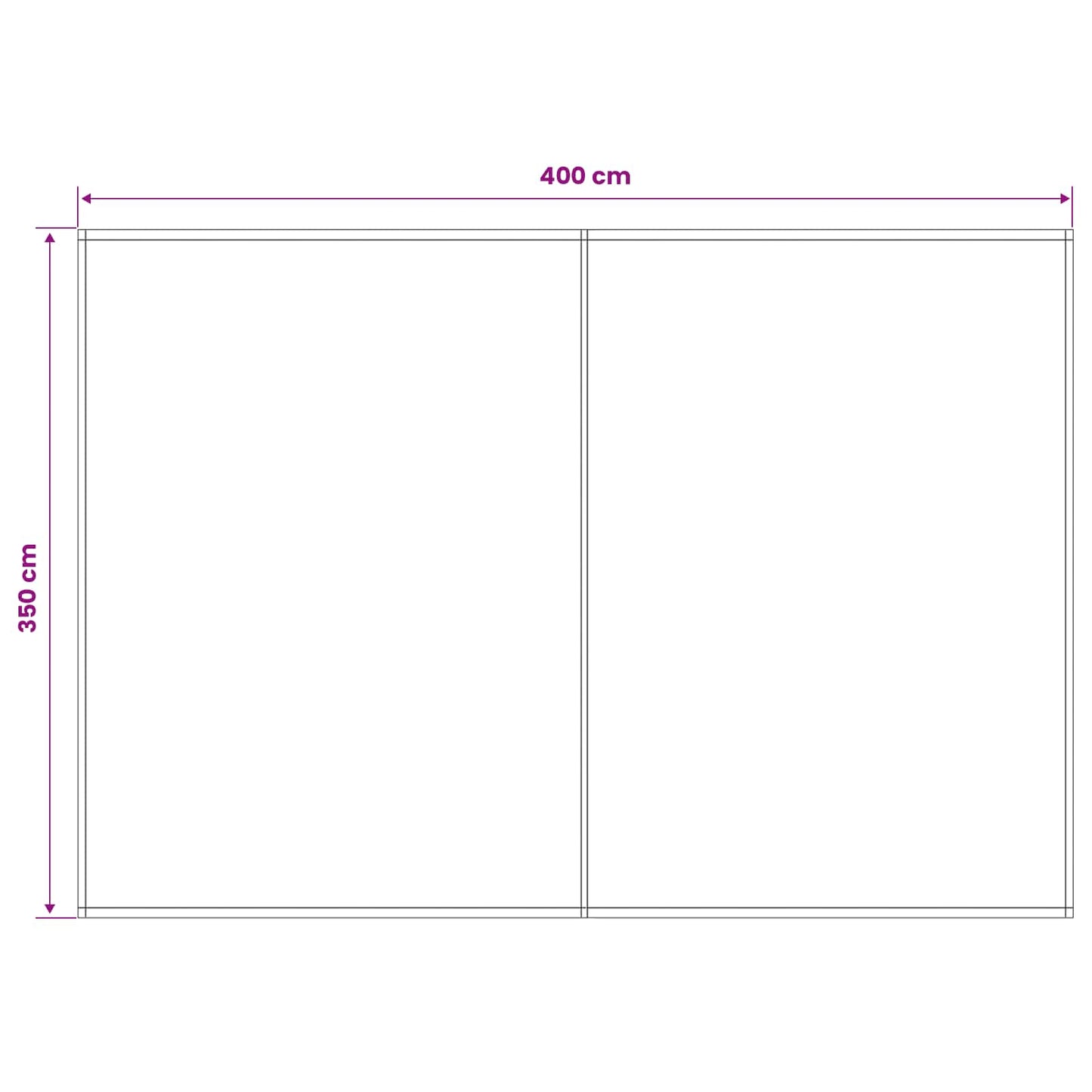 vidaXL Ύφασμα αντικατάστασης τέντας Πορτοκαλί και Μαύρο 400 x 350 εκ