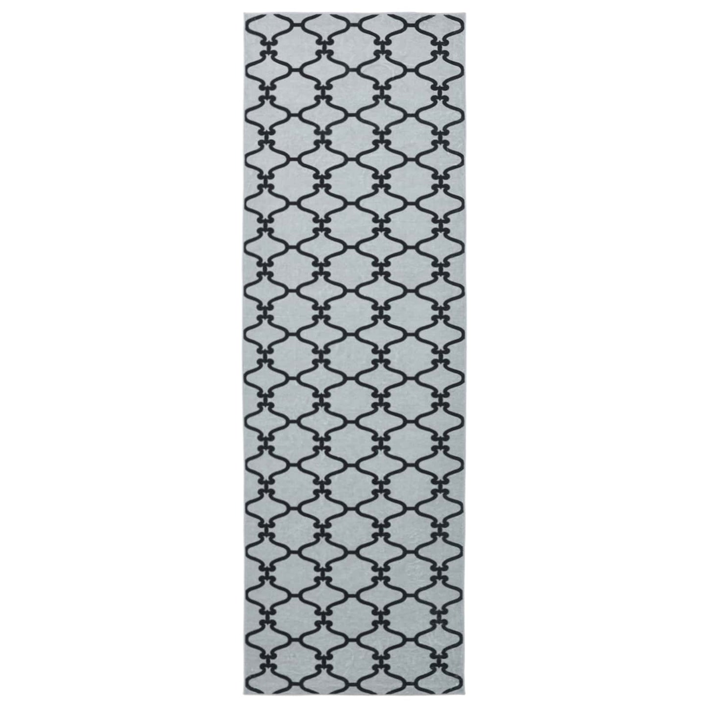 vidaXL Χαλί Runner ORIZ 1150 gsm Μαύρο δίχτυ σχέδιο