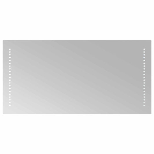 vidaXL Καθρέφτης μπάνιου LED Διαφανές 80 x 40 cm σκληρυμένο γυαλί