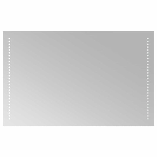 vidaXL Καθρέφτης μπάνιου LED Διαφανές 80 x 50 cm σκληρυμένο γυαλί
