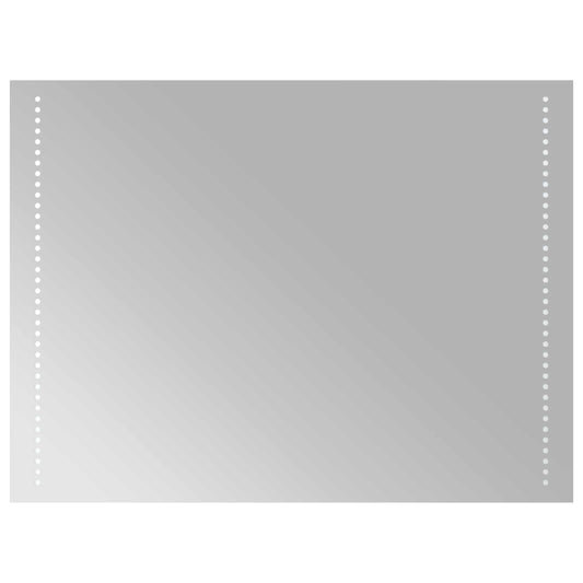 vidaXL Καθρέφτης μπάνιου LED Διαφανές 80 x 60 cm σκληρυμένο γυαλί