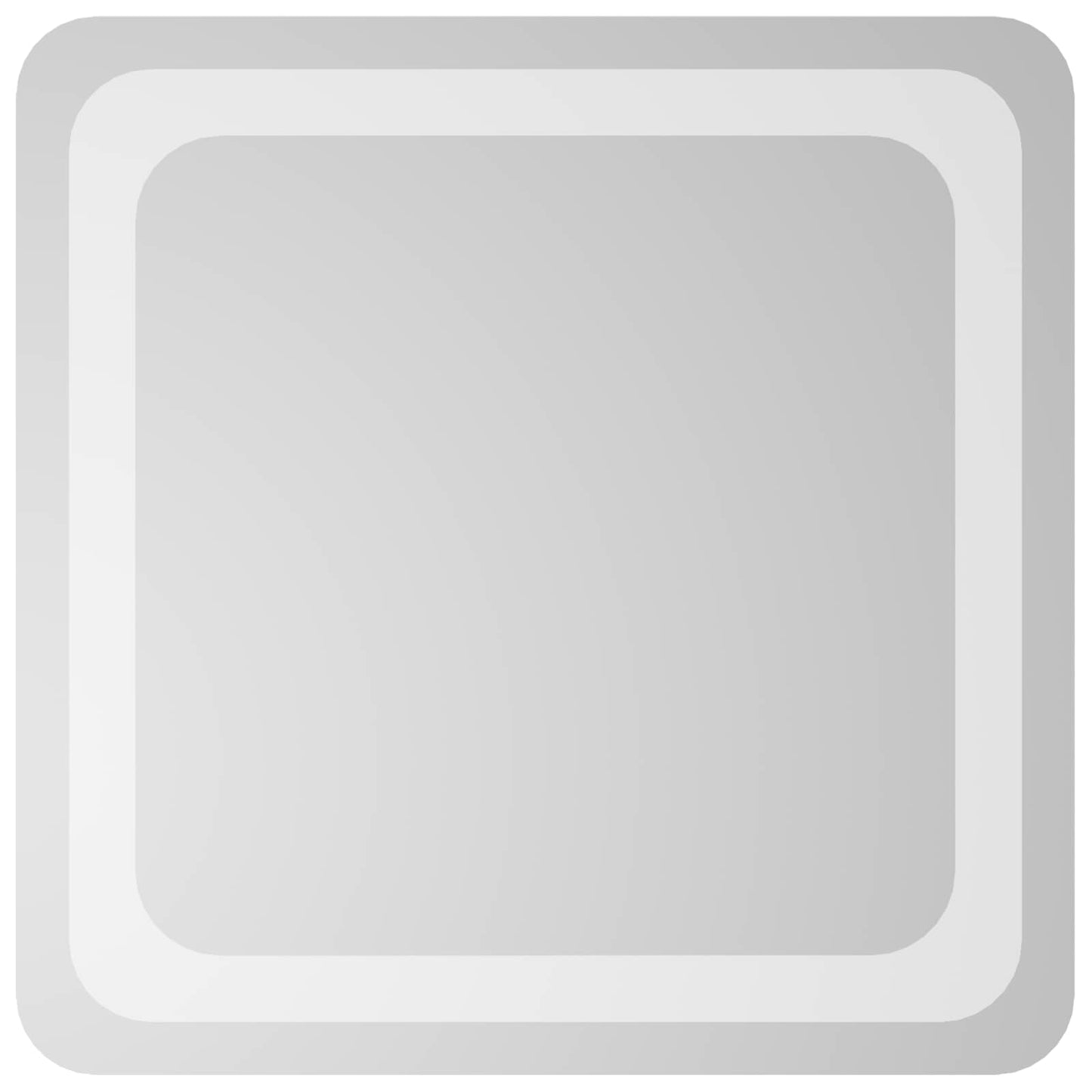 vidaXL Καθρέφτης μπάνιου LED Διαφανές 40 x 40 cm σκληρυμένο γυαλί