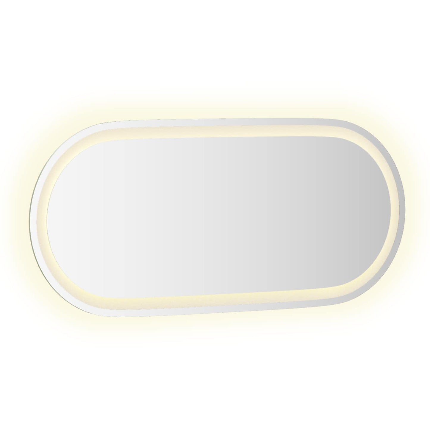 vidaXL Καθρέφτης μπάνιου LED Διαφανές 80 x 35 cm σκληρυμένο γυαλί