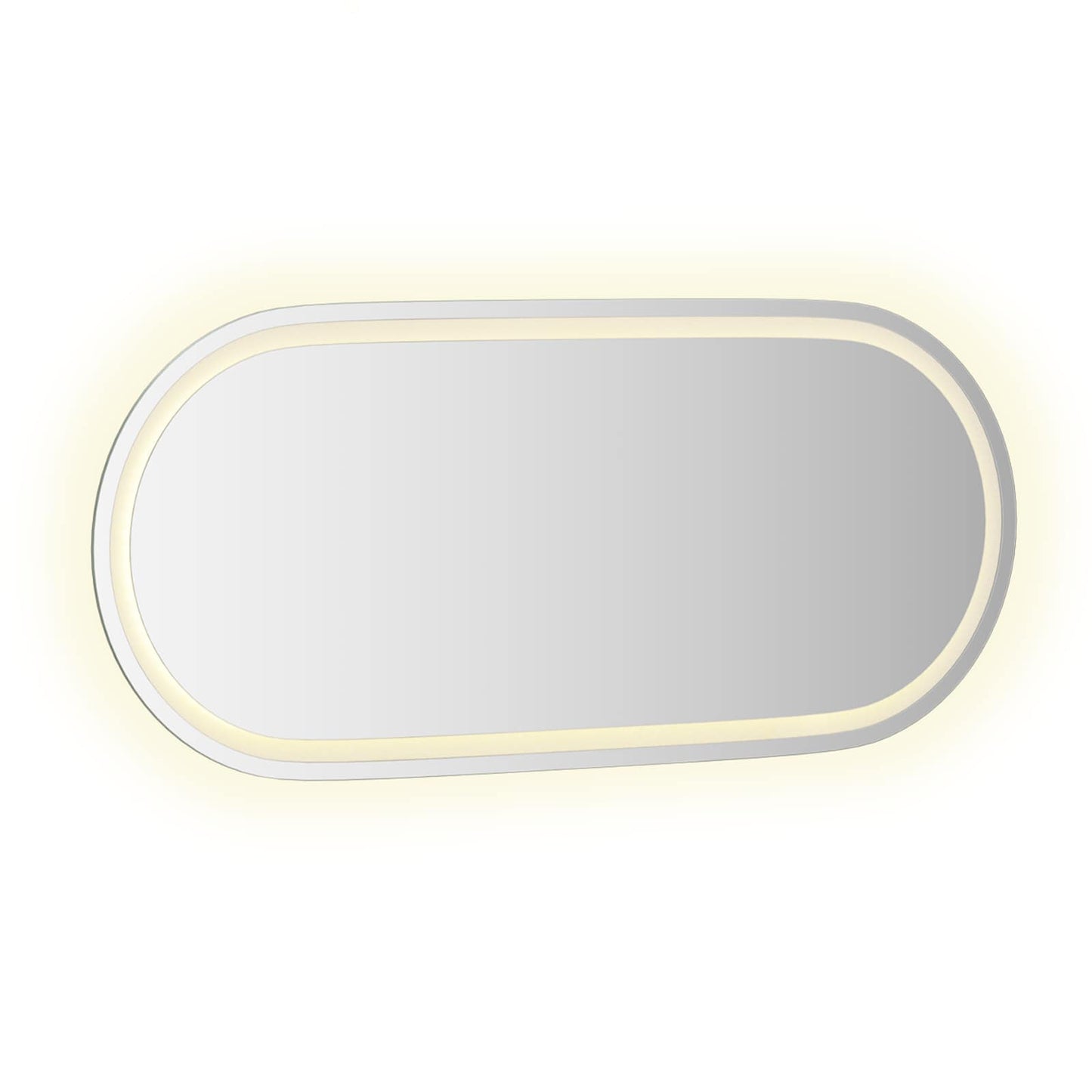 vidaXL Καθρέφτης μπάνιου LED Διαφανές 100 x 45 cm σκληρυμένο γυαλί