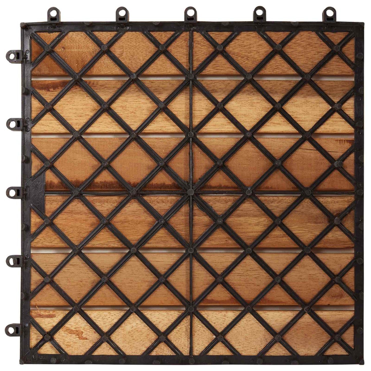 vidaXL Πλάκα Κατασκευής 20 pcs Καφέ 30 x 30 cm Ξύλο Ακακίας