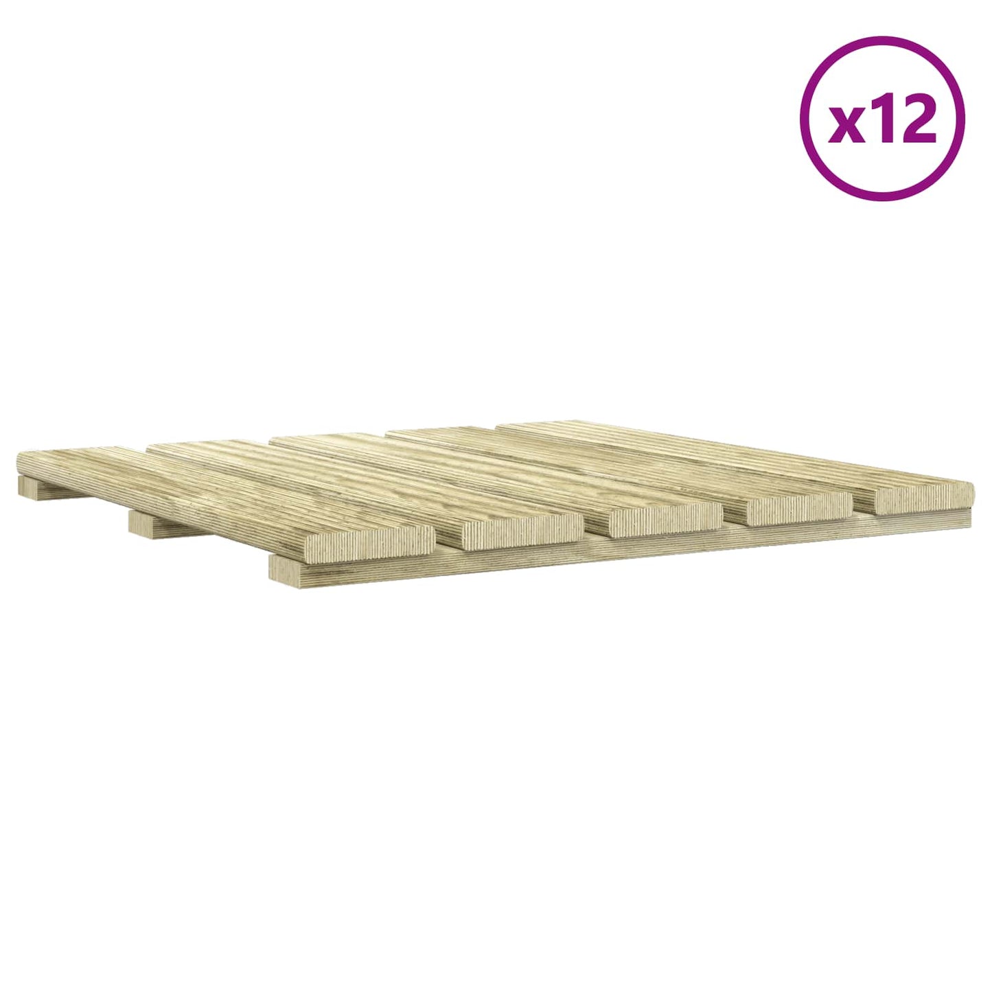 vidaXL Πλάκα Κατασκευής 12 pcs Πράσινο 50 x 50 cm