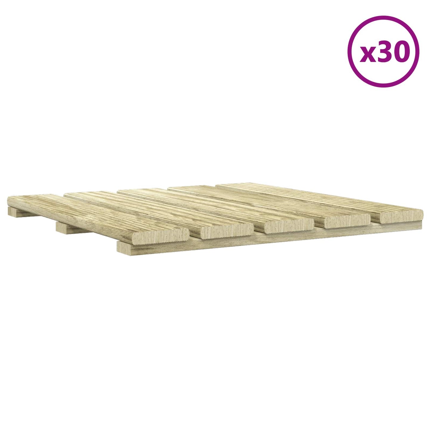 vidaXL Πλάκα Κατασκευής 30 pcs Πράσινο 50 x 50 cm