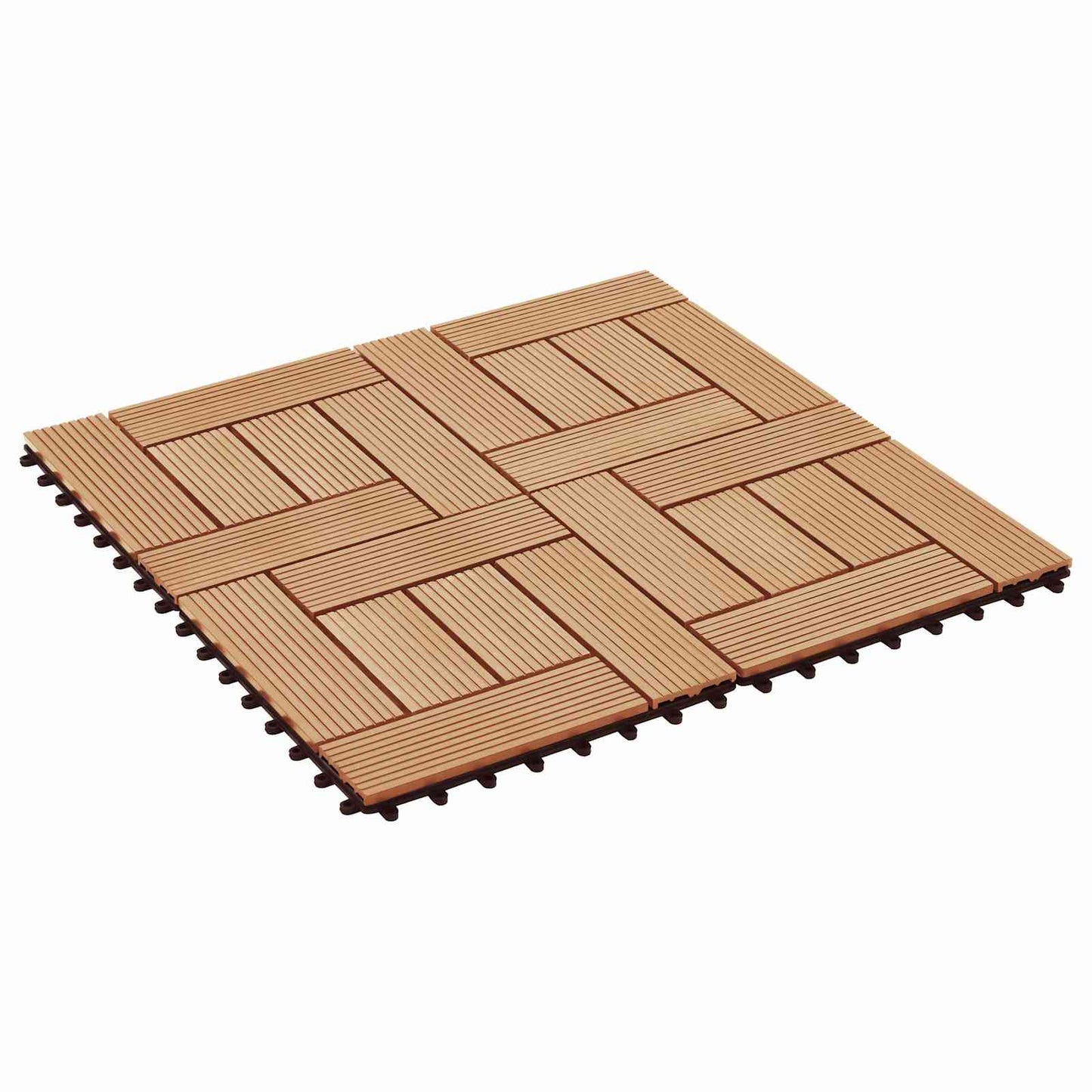 vidaXL Πλάκα Κατασκευής 22 pcs Ξύλο teak 30 x 30 cm WPC