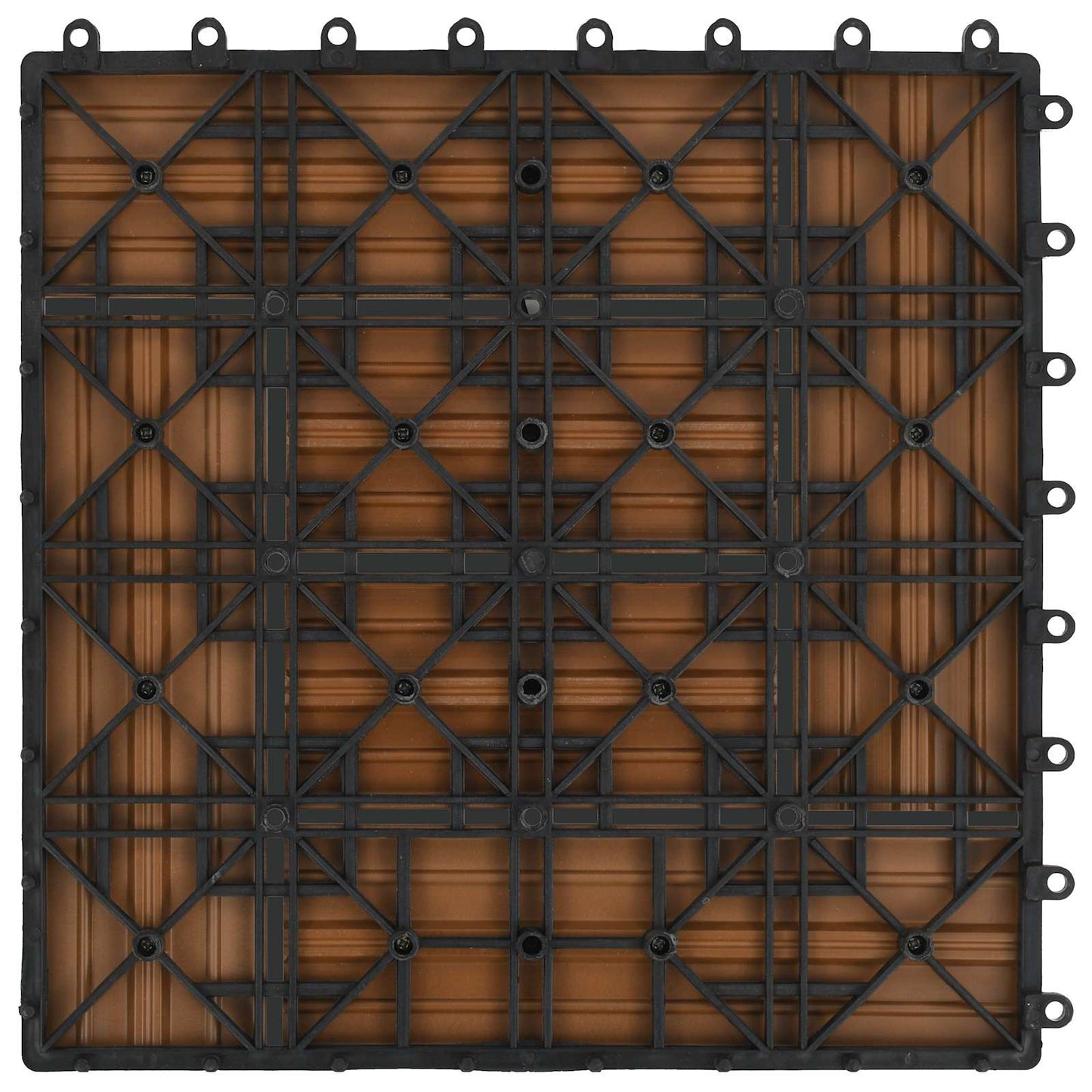 vidaXL Πλάκα Κατασκευής 22 pcs Ξύλο teak 30 x 30 cm WPC