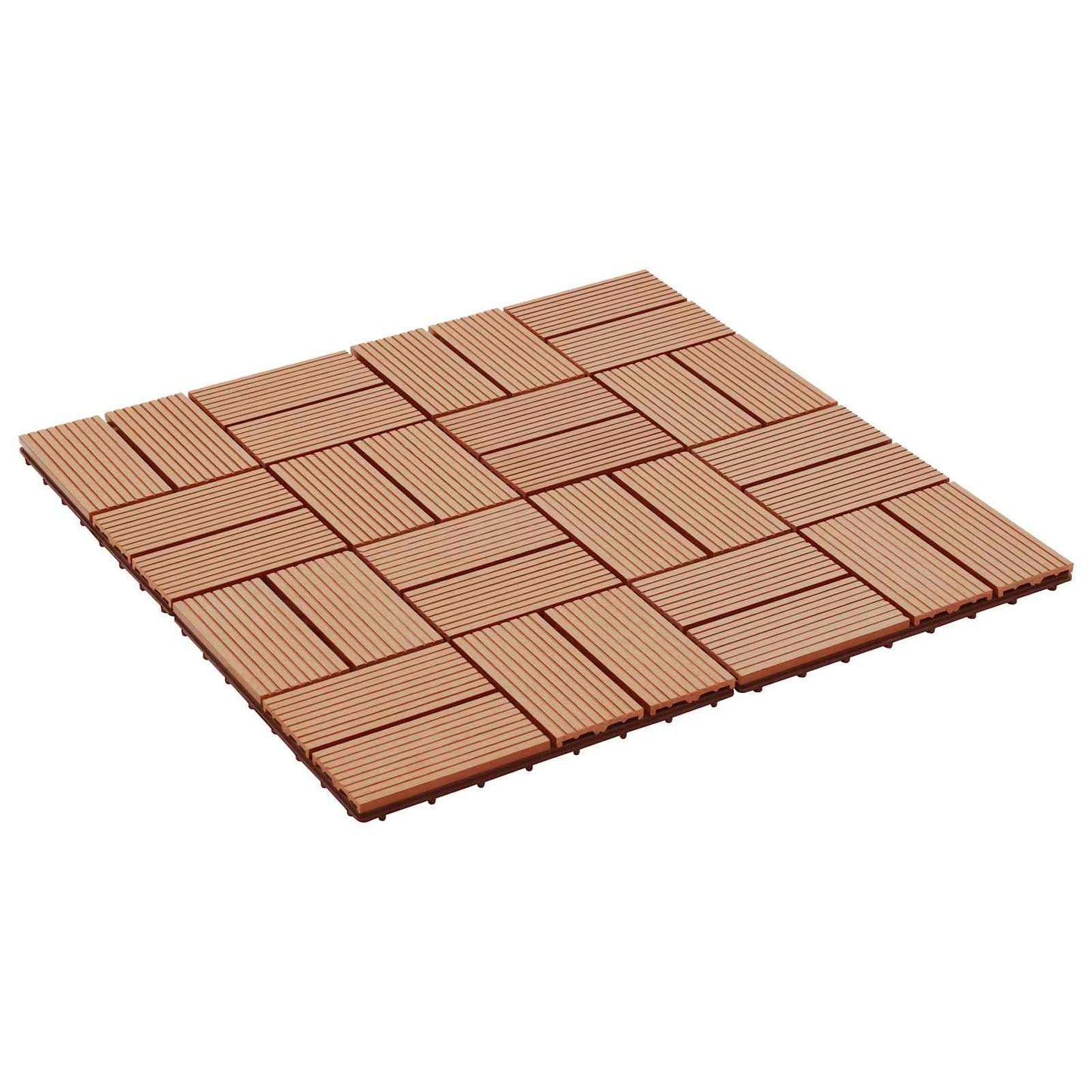 vidaXL Πλάκα Κατασκευής 22 pcs Ξύλο teak 30 x 30 cm WPC