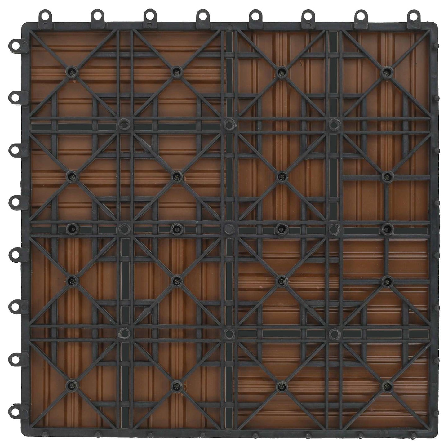 vidaXL Πλάκα Κατασκευής 22 pcs Ξύλο teak 30 x 30 cm WPC