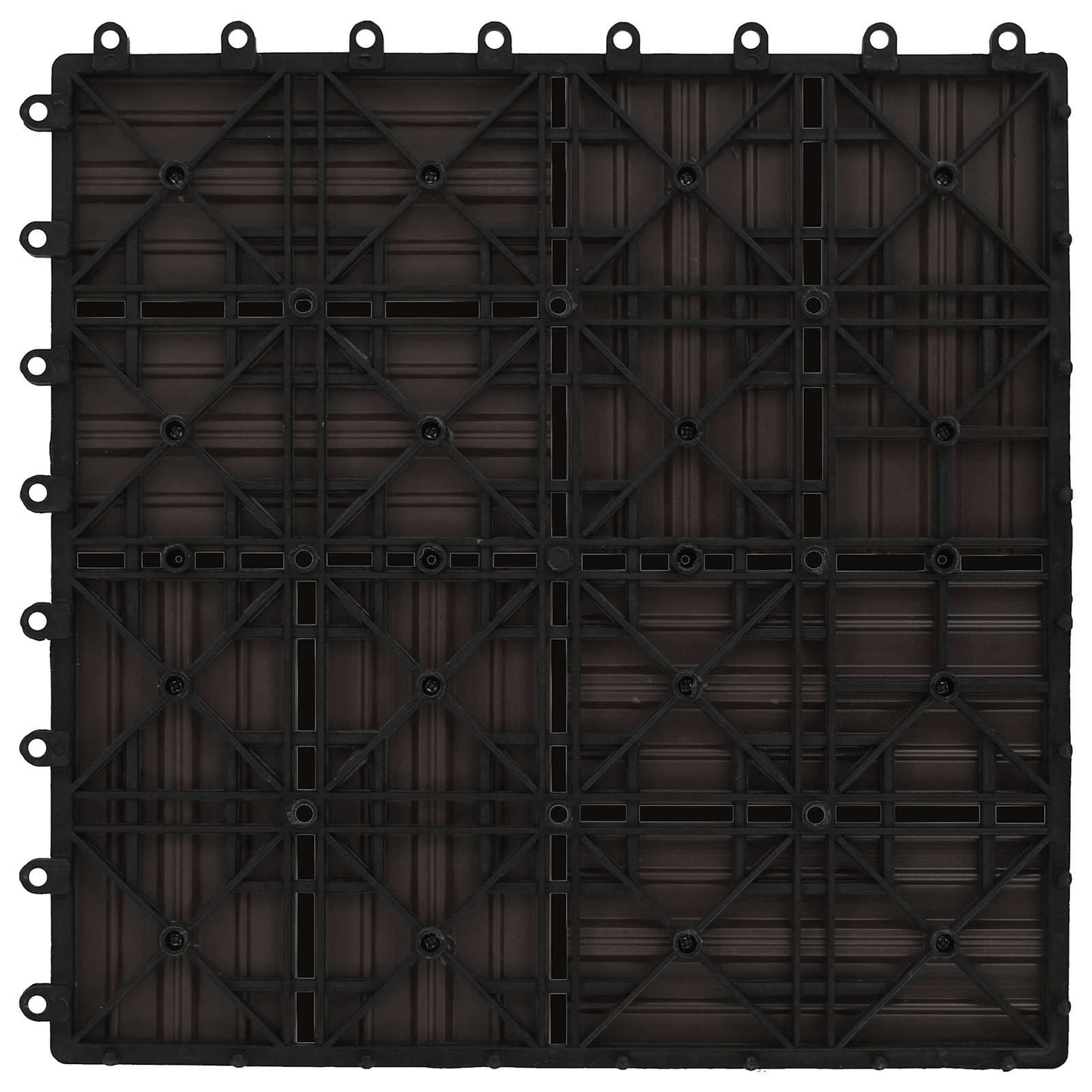 vidaXL Πλάκα Κατασκευής 22 pcs Σκούρο Καφέ 30 x 30 cm WPC